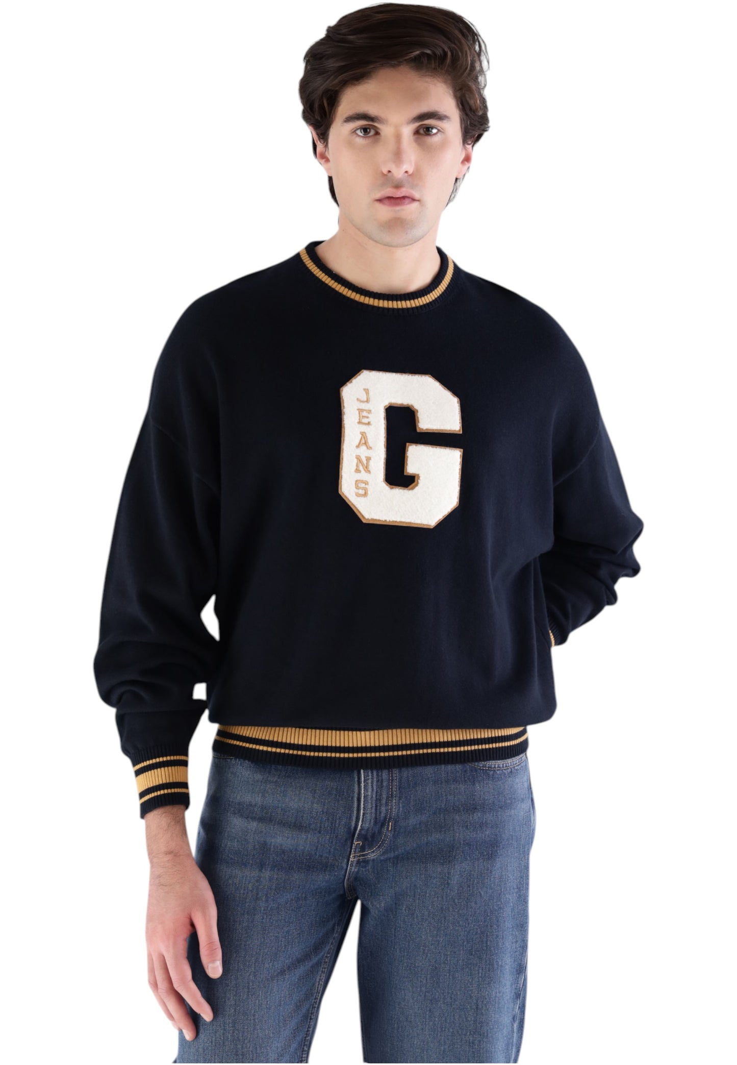 Maglione A Girocollo Uomo Guess Gj G Patch M5YR21Z3HM1