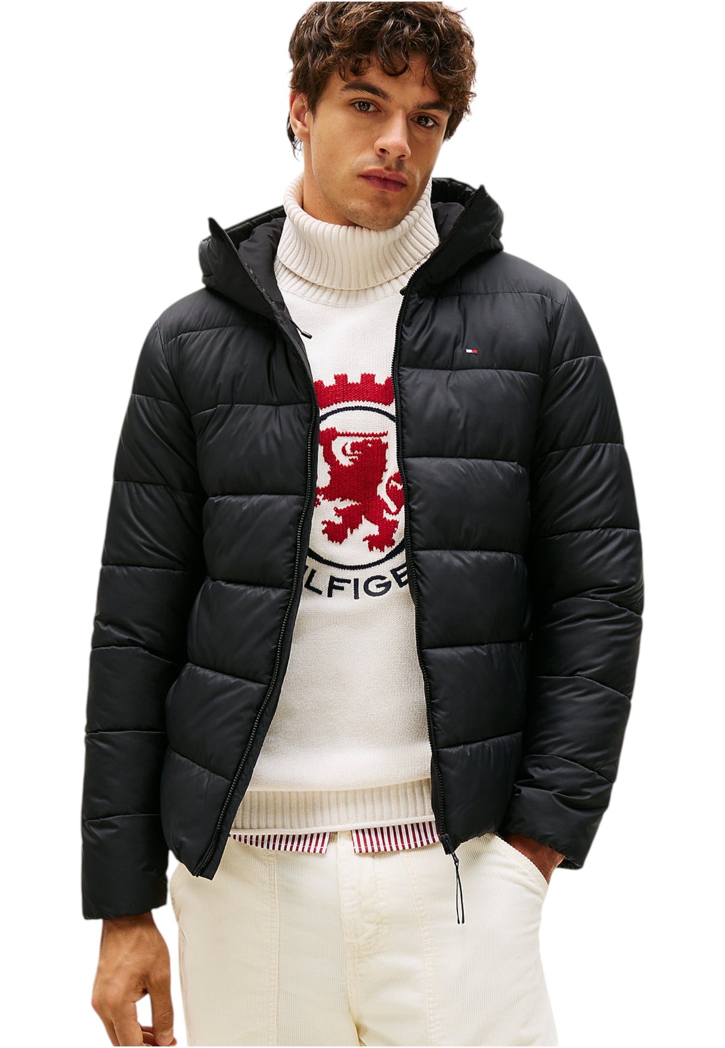 Piumino Corto Uomo Tommy Hilfiger Con Cappuccio Mid Weight MW0MW41983