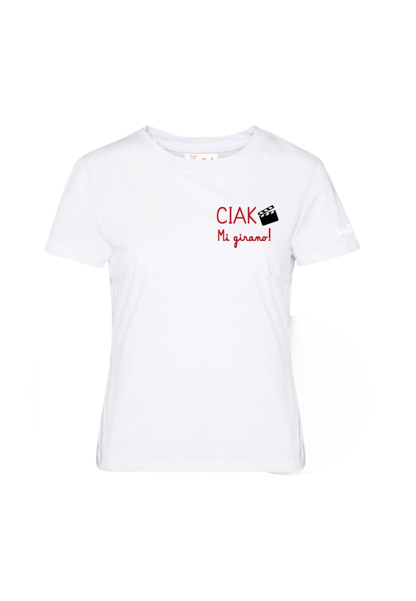T-Shirt Manica Corta Donna Mc2 Saint Barth Ciak Girano Embroidery Emilie EMI0001