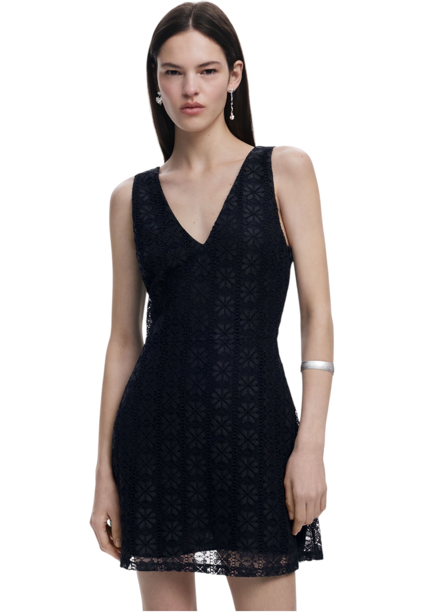 Vestito Corto Donna Desigual In Pizzo Budapest