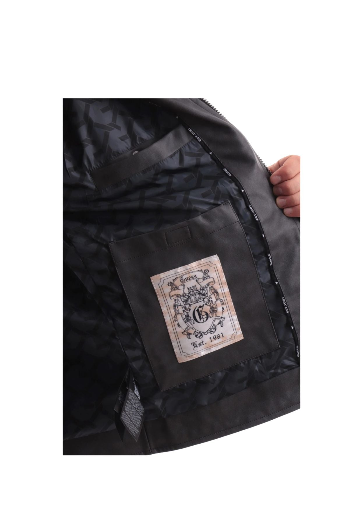 Giacca In Pelle Sintetica Uomo Guess   M4YL17WG9V0