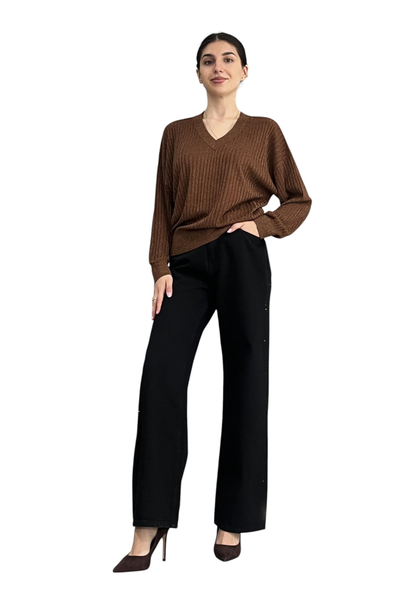 Maglione Scollo A V Donna Liu Jo MF5390MS46J
