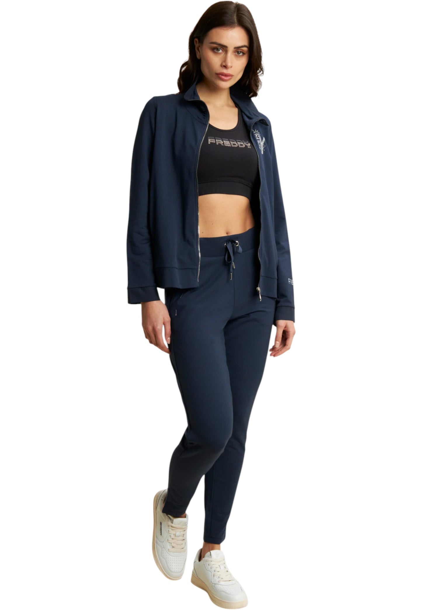 Felpa Con Zip Donna Freddy