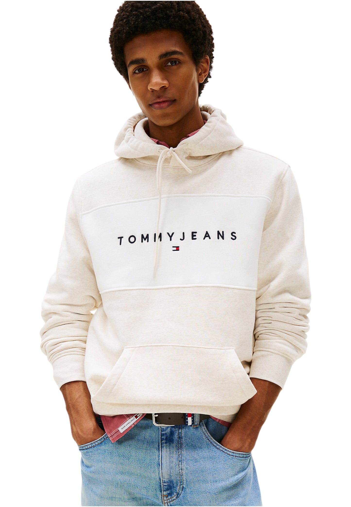 Felpa Con Cappuccio Uomo Tommy Jeans Tjm Regular Cblk Linear DM0DM21932