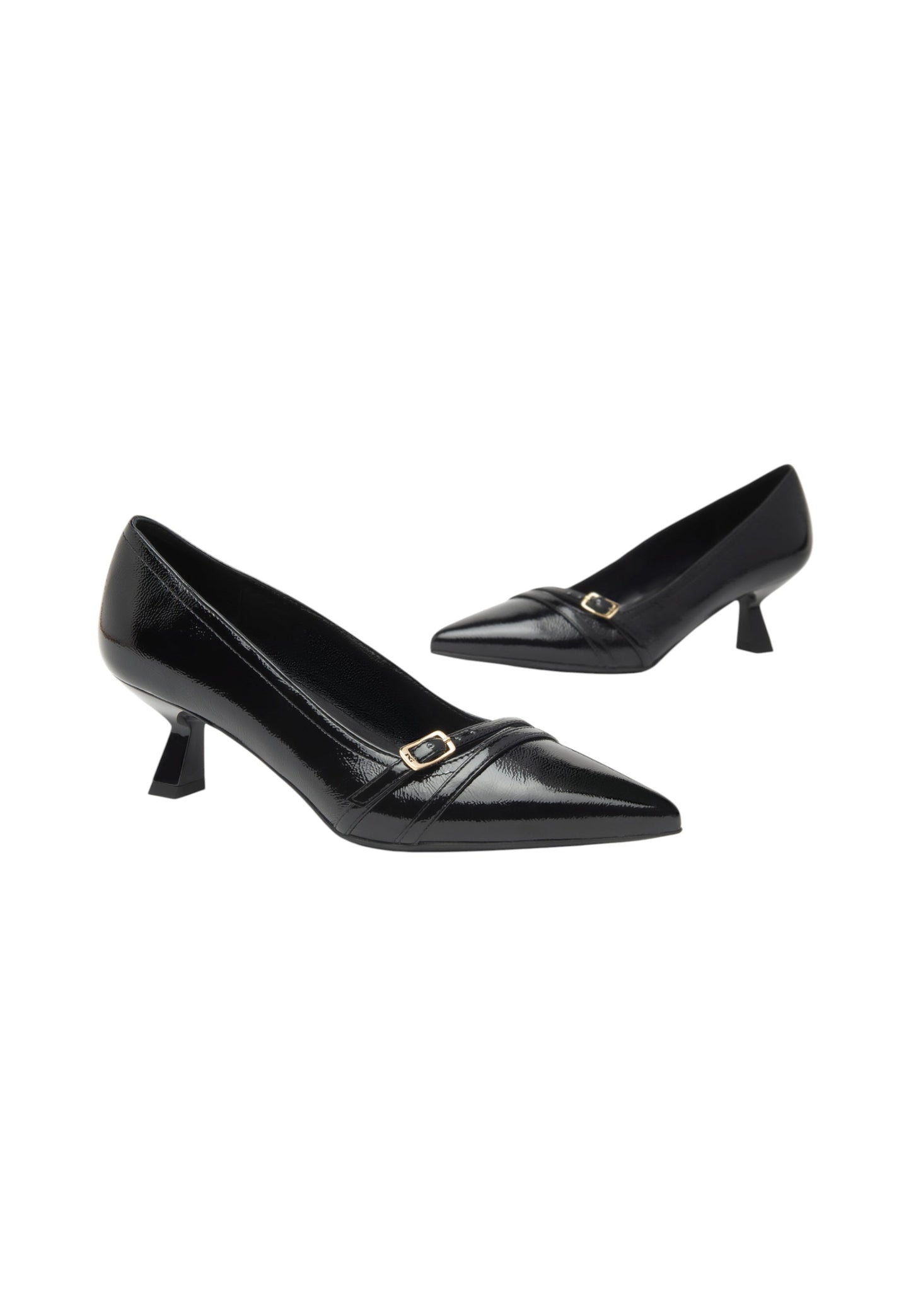 Decollete Donna Nero Giardini In Vernice Tacco Svasato 5 cm I514431DE