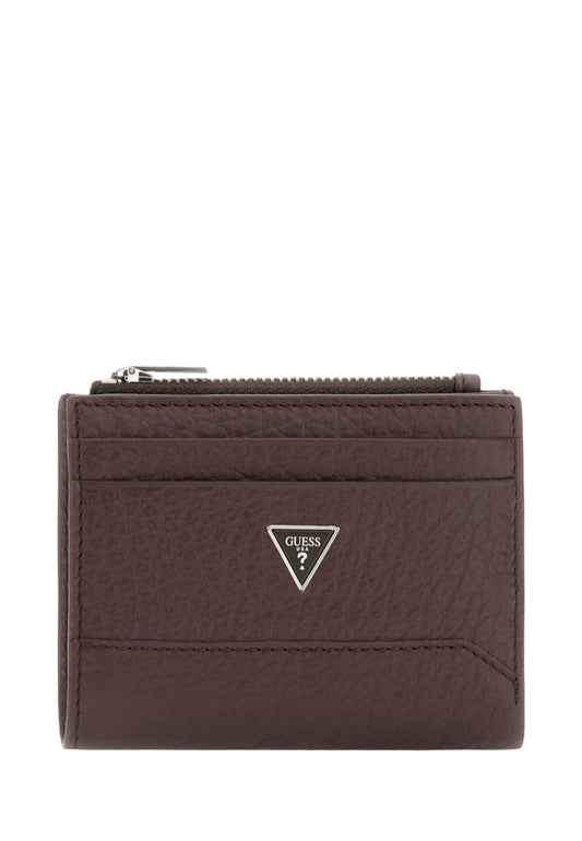 Portacarte  Uomo Guess Bifold Top Zip Torino SMBAGRLEA03