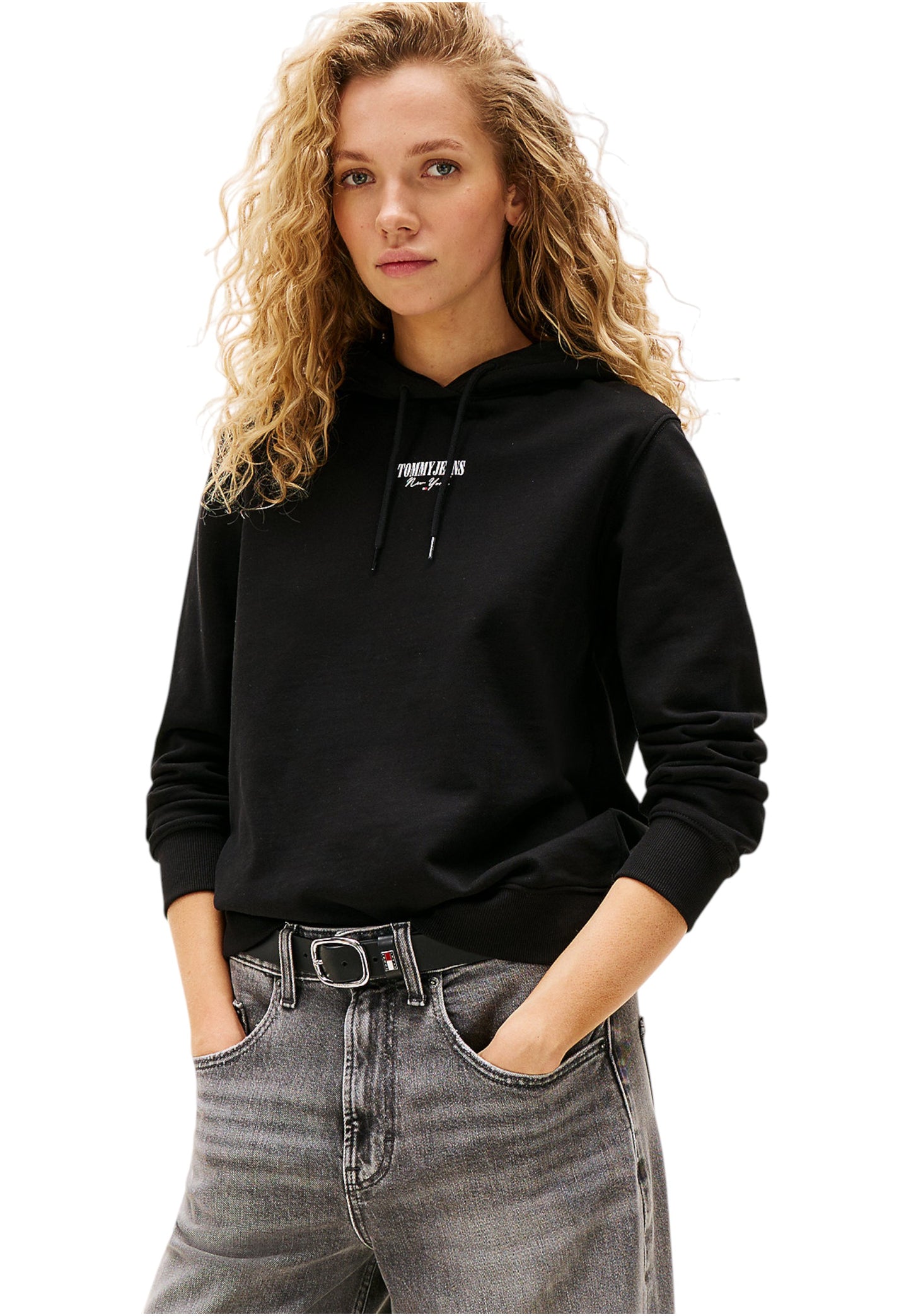 Felpa Con Cappuccio Donna Tommy Jeans Tjw Regular Essential Logo 2 DW0DW20943