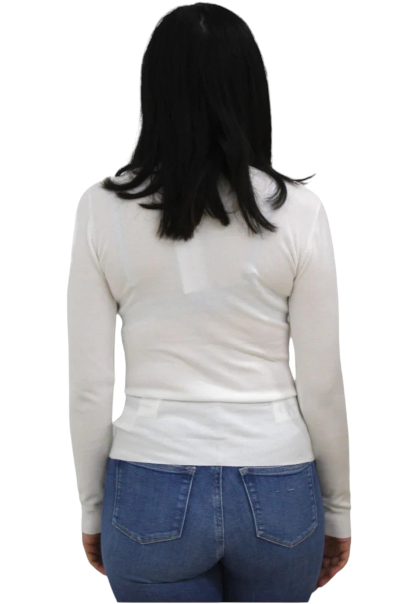 Maglione A Girocollo Donna White Wise ESS104