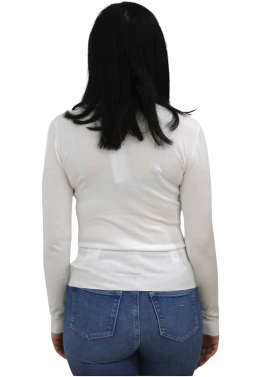 Maglione A Girocollo Donna White Wise   ESS104