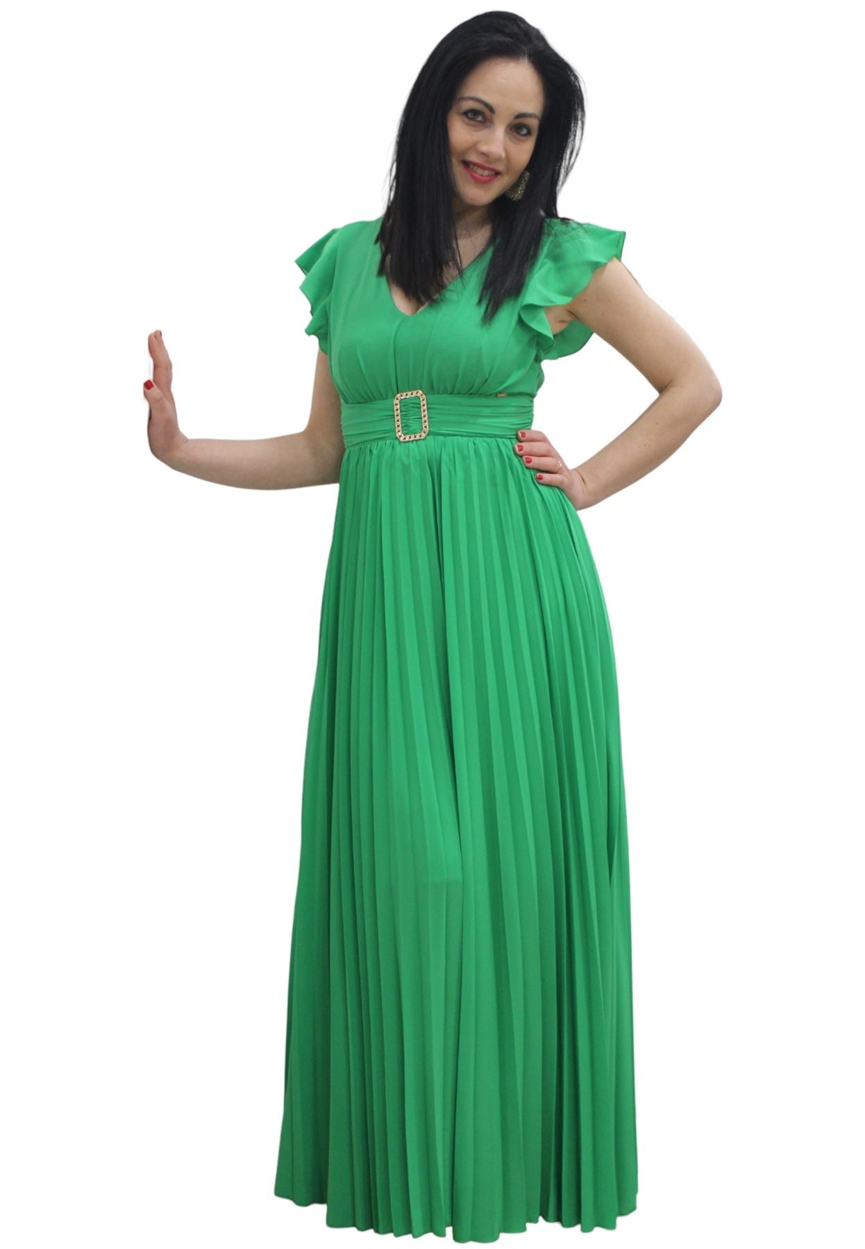 Vestito Lungo Donna Gaudi Elegante Plissettato 311FD15019