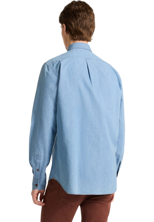 Camicia Manica lunga Uomo Harmont & Blaine In Denim Con Dettagli A Contrasto  CRP001013161M