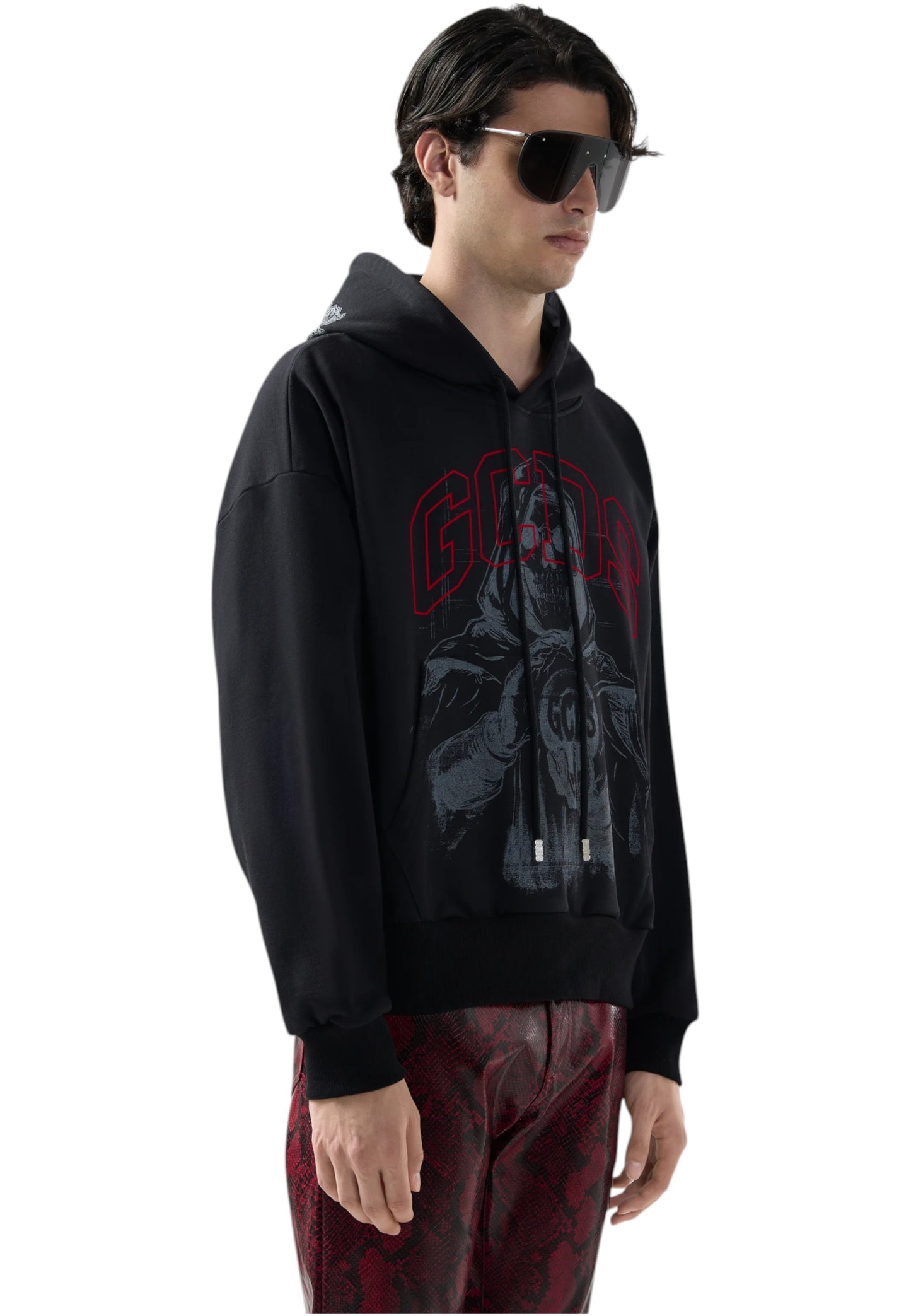 Felpa Con Cappuccio Uomo Gcds Gothic Printed B2CM1907JE7