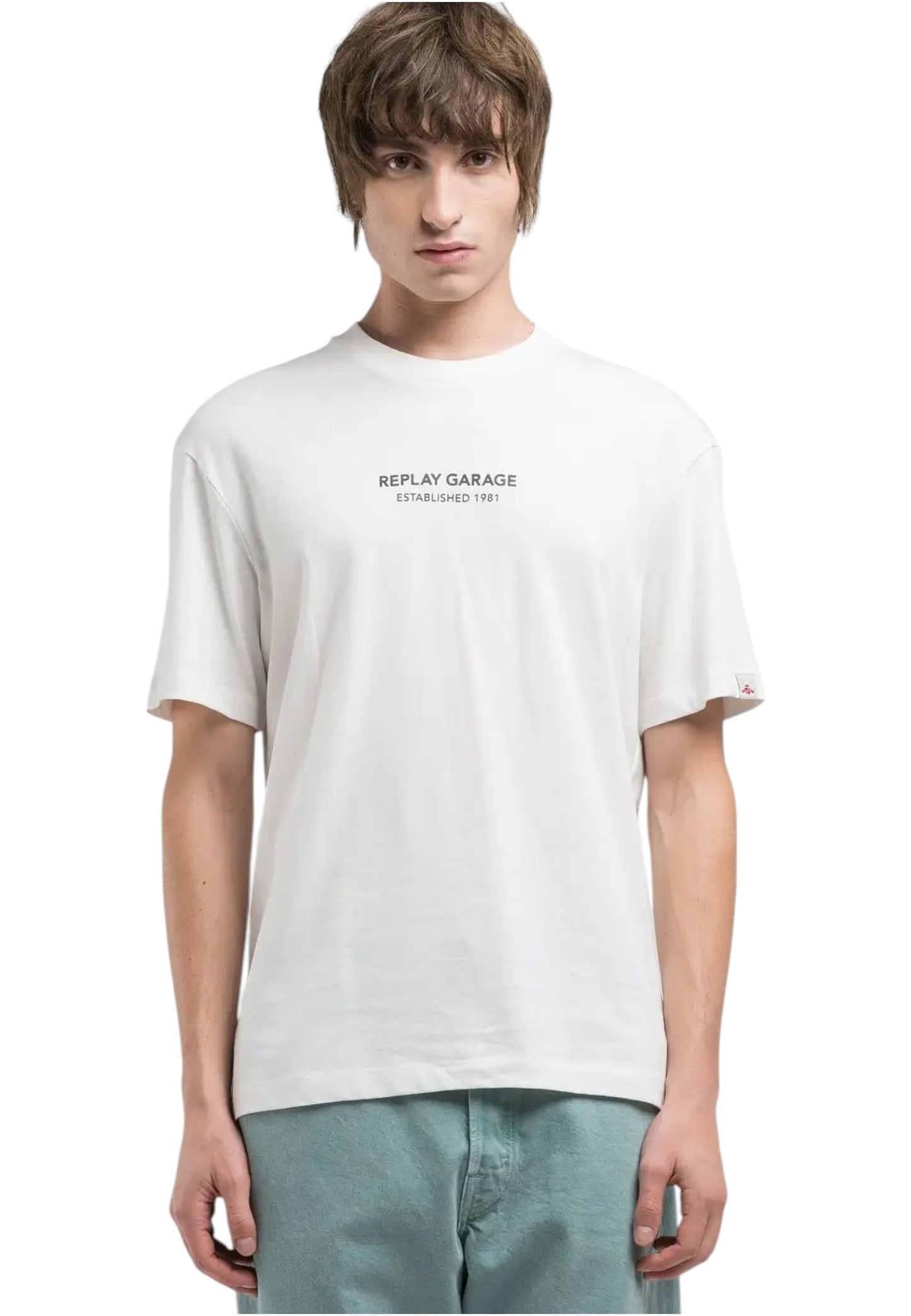 T-Shirt Manica Corta Uomo Replay Relaxed Fit Con Stampa