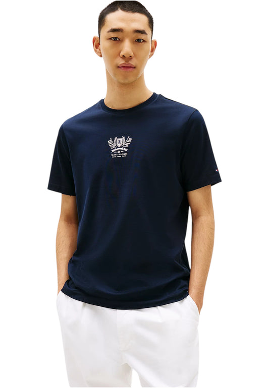 T-Shirt Manica Corta Uomo Tommy Hilfiger  Hilfiger Crest Embro