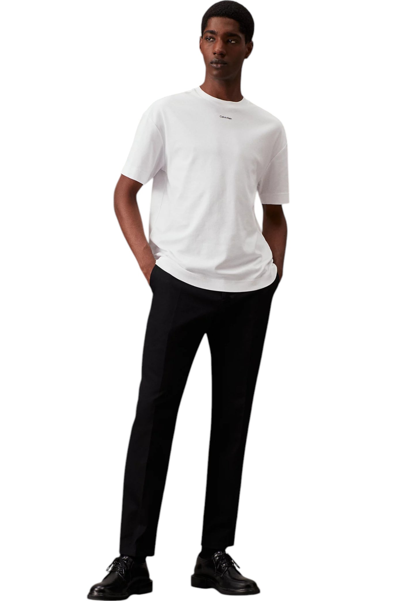 T-Shirt Manica Corta Uomo Calvin klein  Nano Logo Interlock