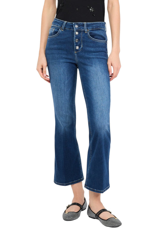 Jeans Flare Fit Donna Liu Jo Bottom Up Vita Alta Princess UF5040D4615