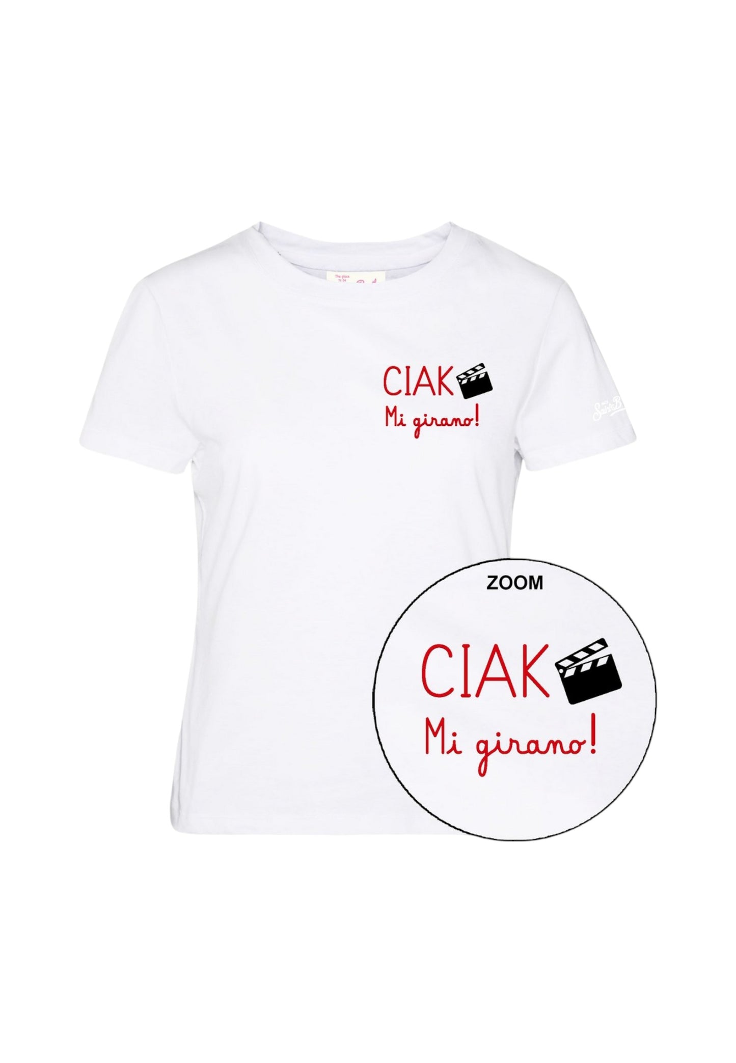 T-Shirt Manica Corta Donna Mc2 Saint Barth Ciak Girano Embroidery Emilie EMI0001