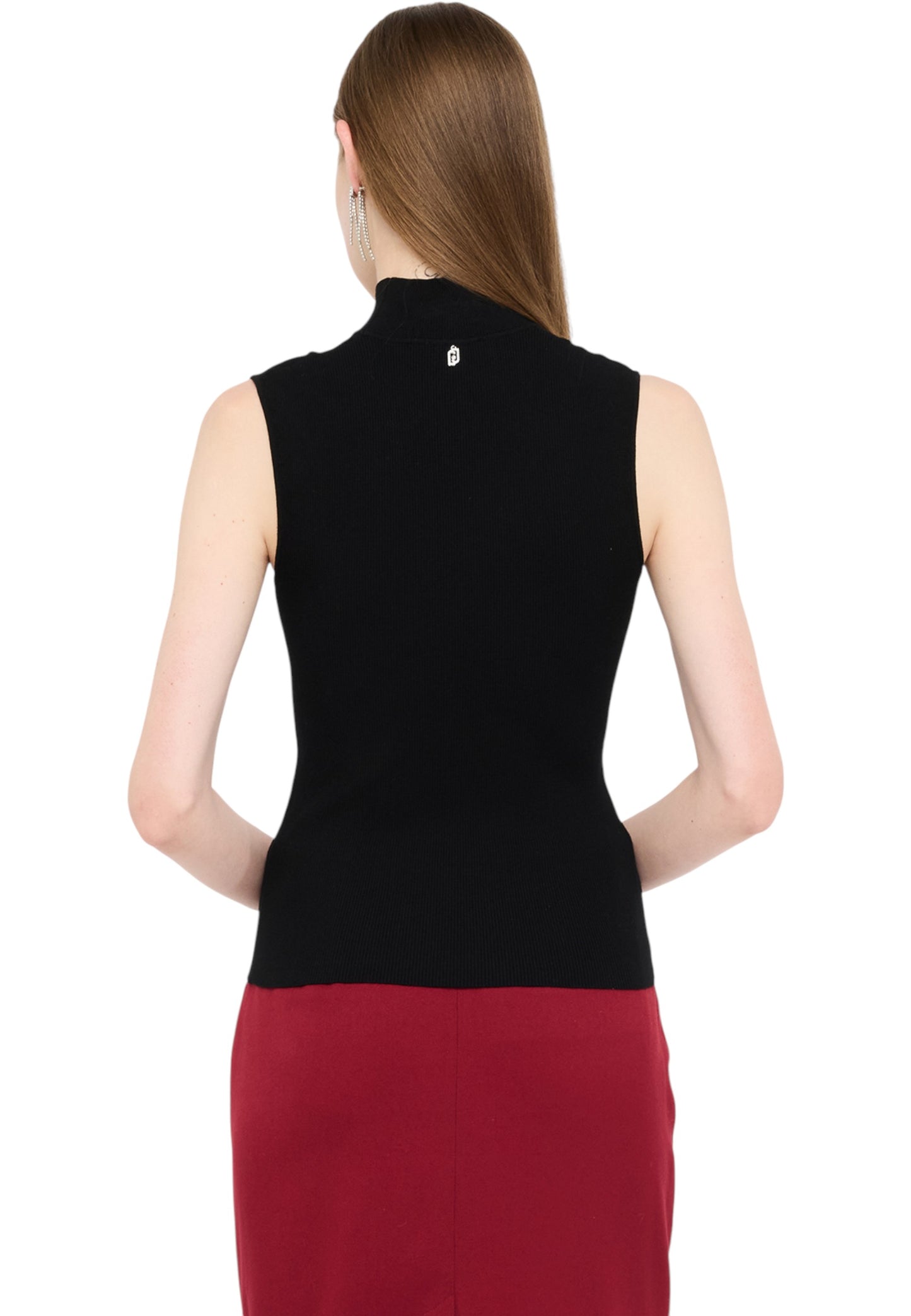Maglia Collo Alto Donna Liu Jo Senza Maniche MF5033MS99E