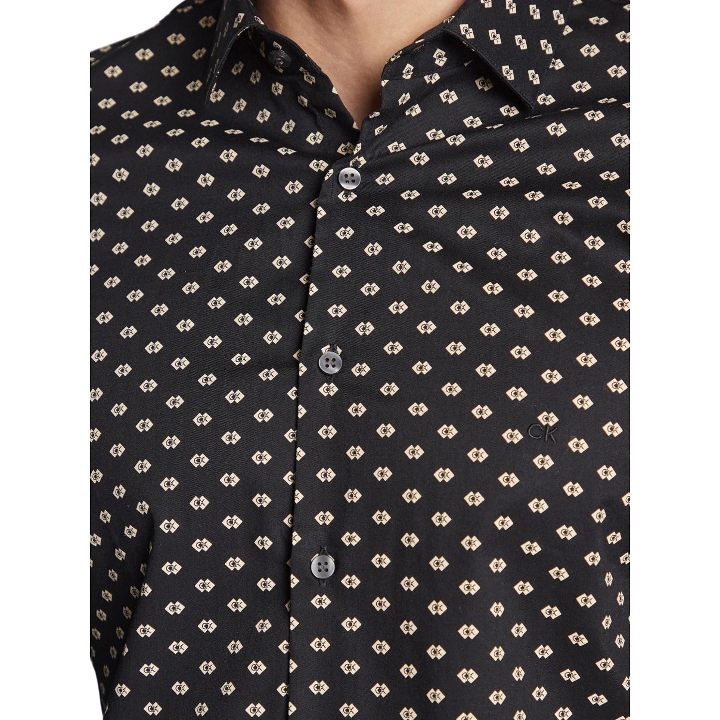 Camicia Manica lunga Uomo Calvin klein Ck Logo Print Slim K10K110930