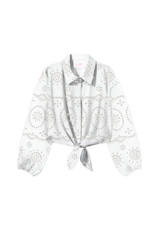 Camicia Manica lunga Donna Mc2 Saint Barth Crop Over Sangallo Embry Febe FEB0001