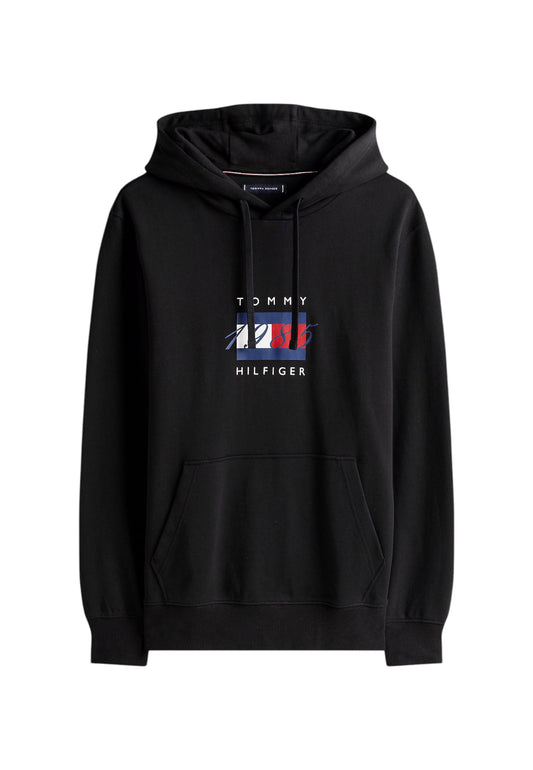 Felpa Con Cappuccio Uomo Tommy Hilfiger  Linear Flag Graphic MW0MW41332