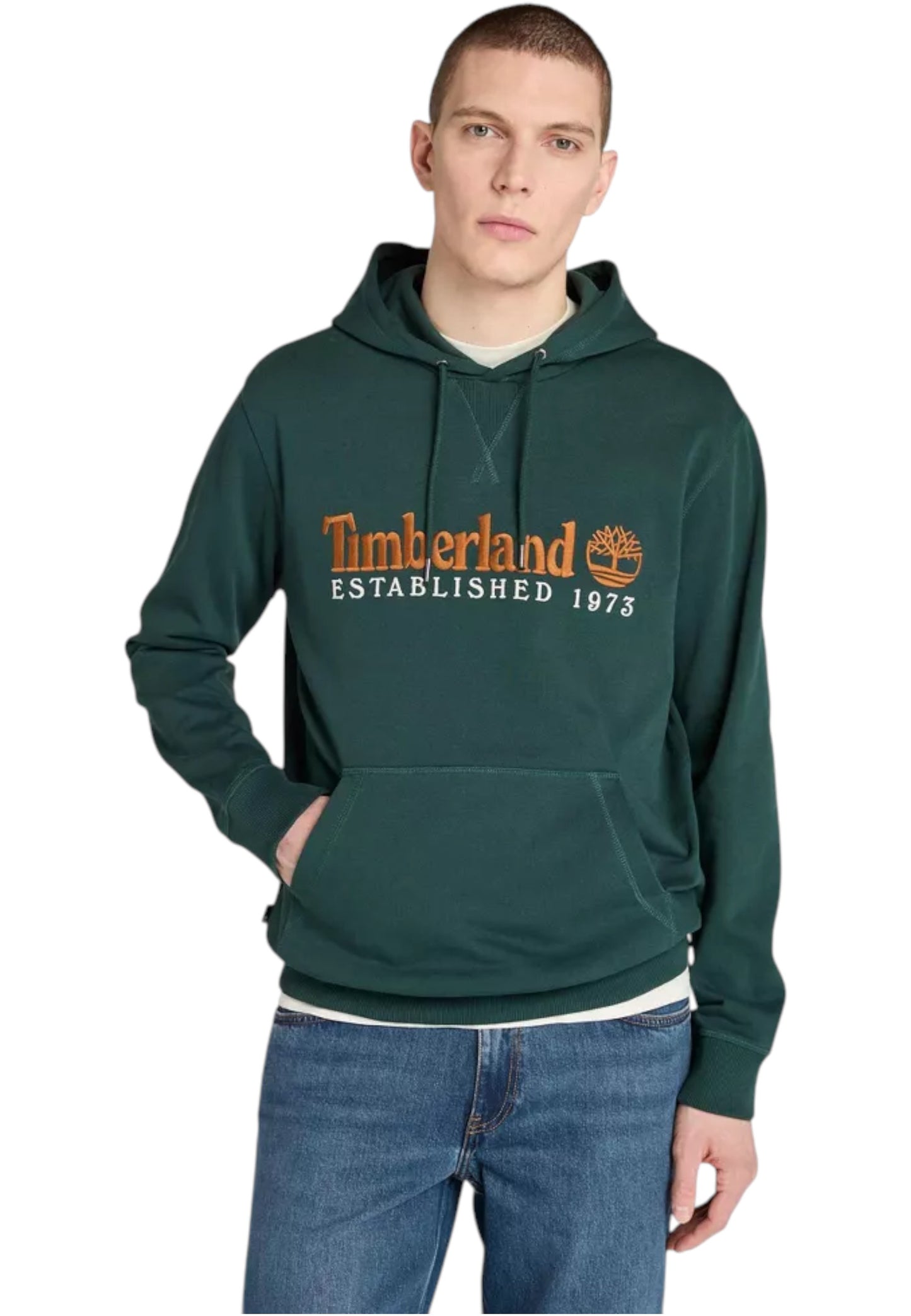 Felpa Con Cappuccio Uomo Timberland  Established 1973 Embroidered Logo Loopback TB0A5MX8