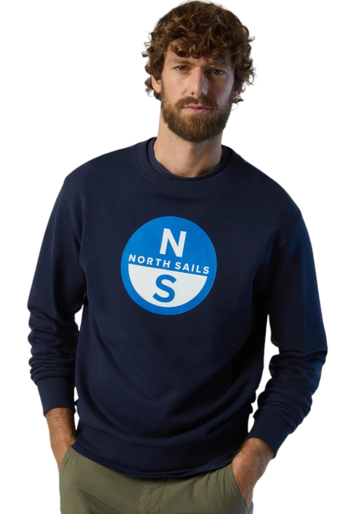 Felpa A Girocollo Uomo North Sails Con Maxi Stampa 691222