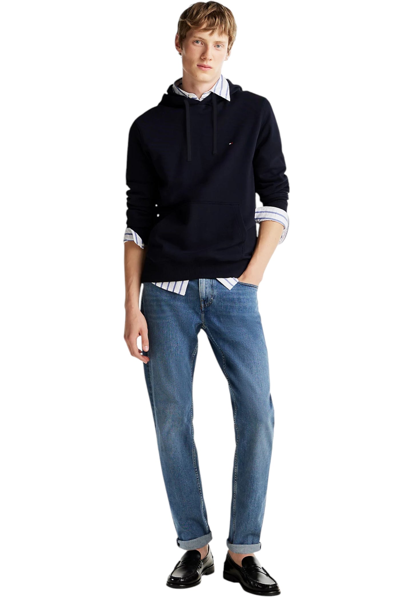 Felpa Con Cappuccio Uomo Tommy Hilfiger  Essential Terry