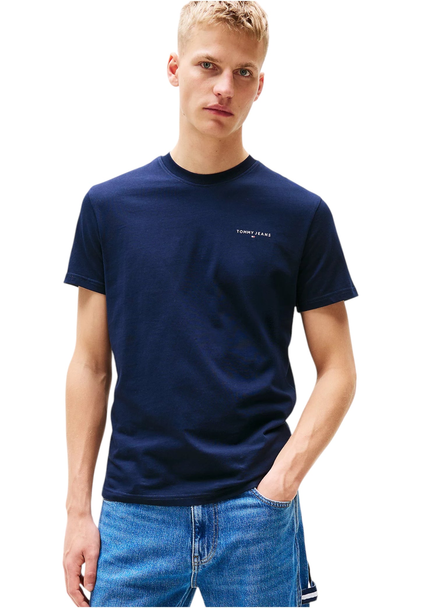 T-Shirt Manica Corta Uomo Tommy Jeans Tjm Slim Linear Chest