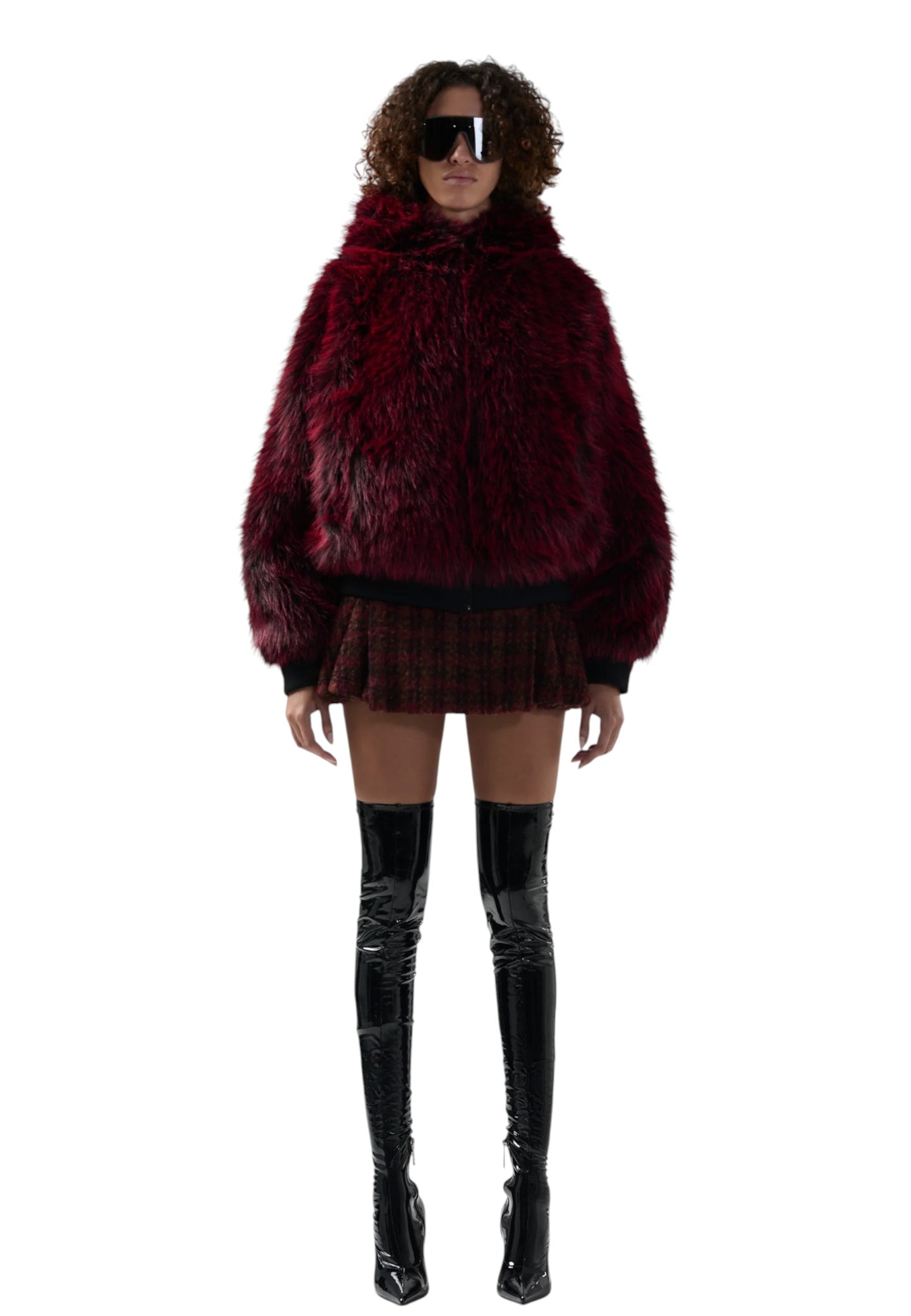 Gonna Corta Donna Gcds Tweed Wool Pleated B2CW3202TP1