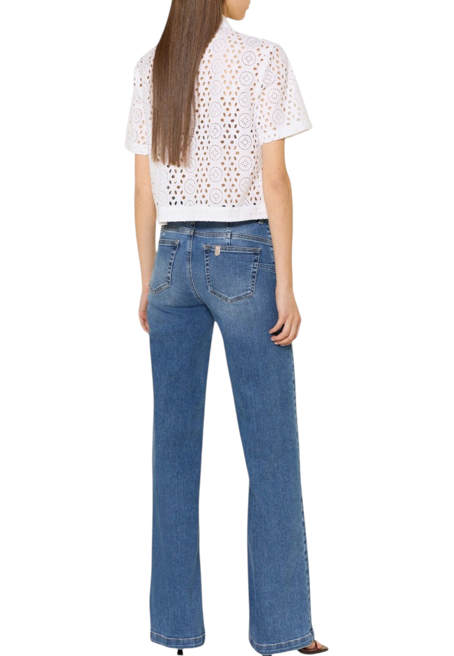 Jeans Flare Fit Donna Liu Jo Bottom Up Vita Alta Good UF5100D0264