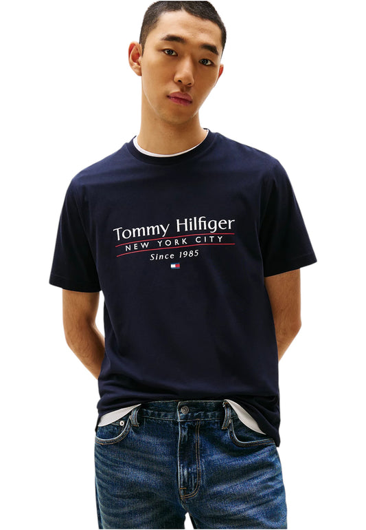 T-Shirt Manica Corta Uomo Tommy Hilfiger  Hilfiger Center Stack