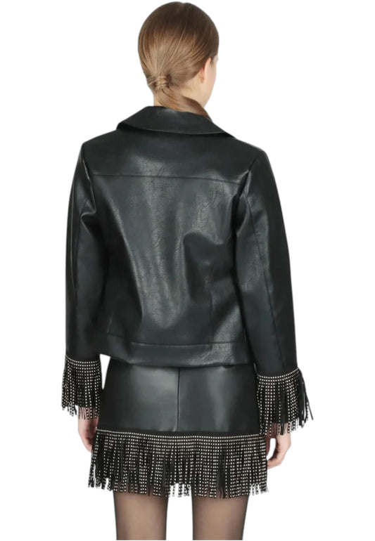 Giacca In Pelle Sintetica Donna Le Volière WW22C109