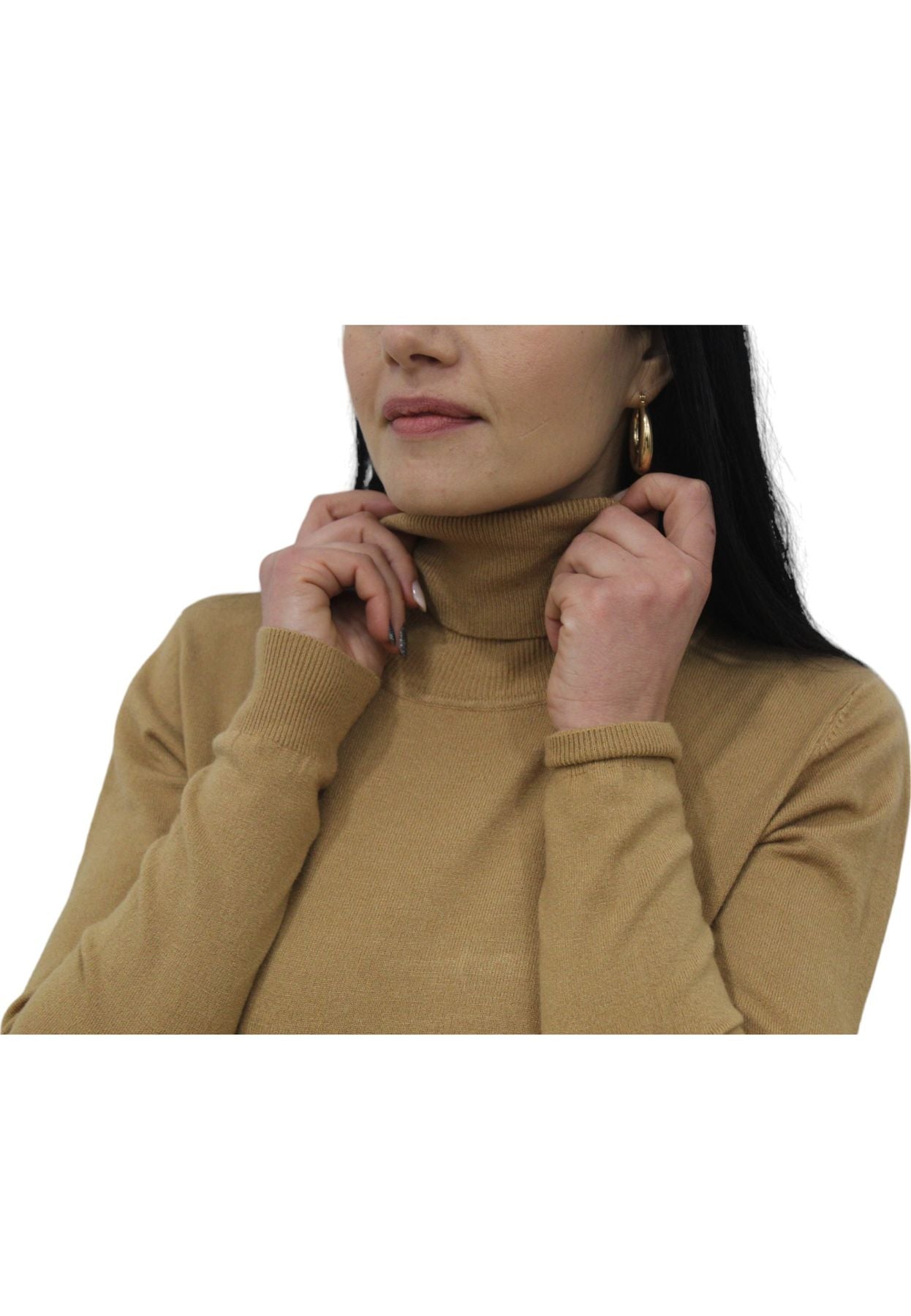 Maglione Collo Alto Donna White Wise WW18004