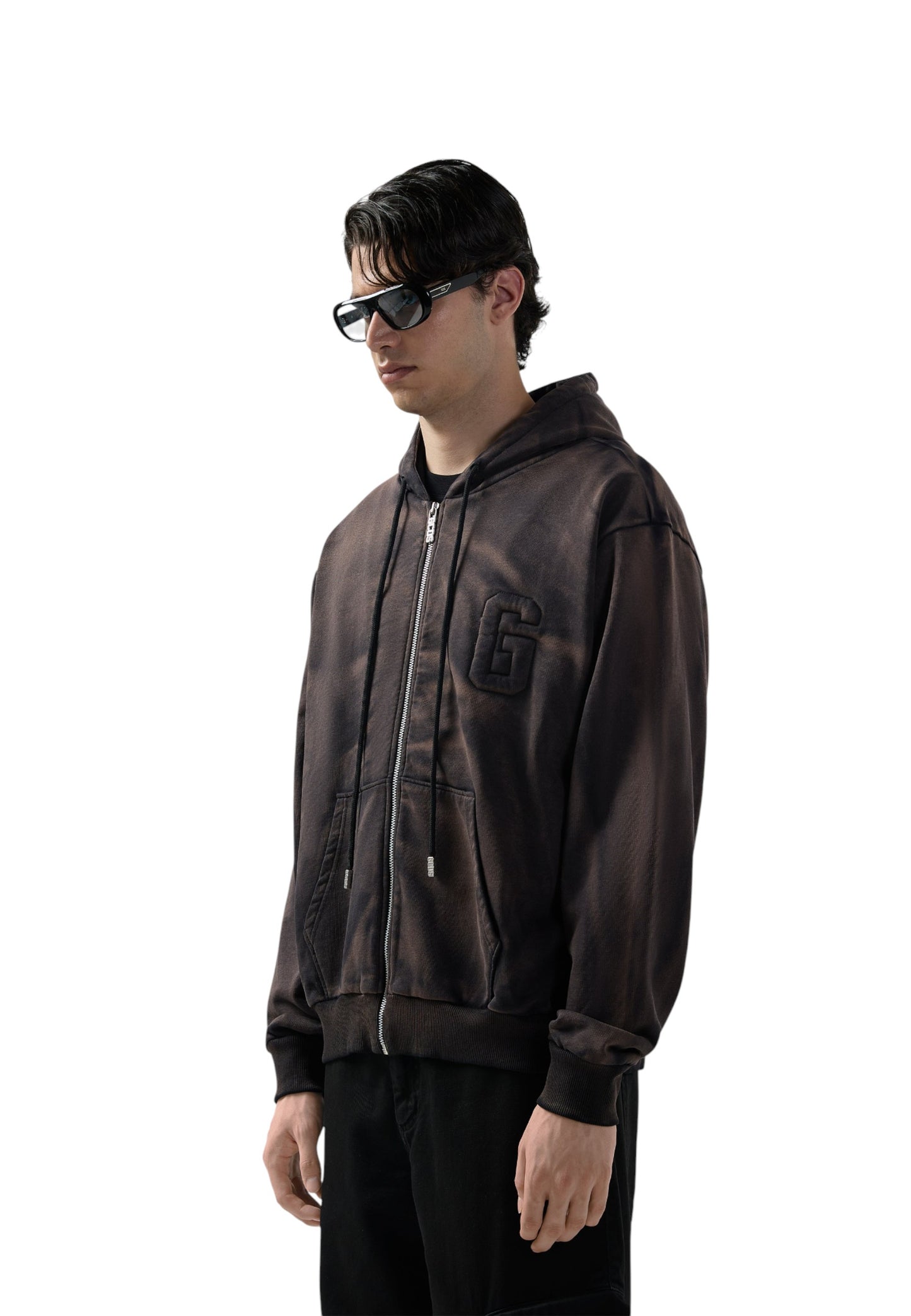 Felpa Con Zip Uomo Gcds  Faded B2CM1908JE7