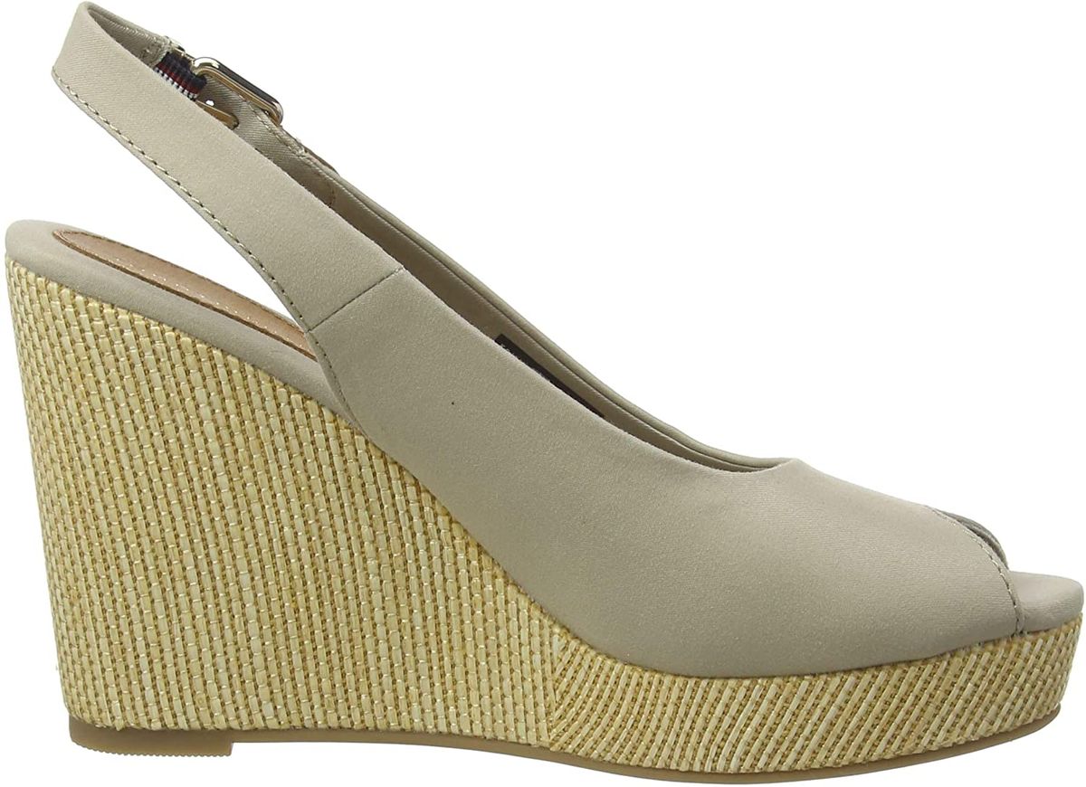 Sandali Con Zeppa Donna Tommy Hilfiger Alta Iconic Elena Sling Back Wedge FW0FW04789