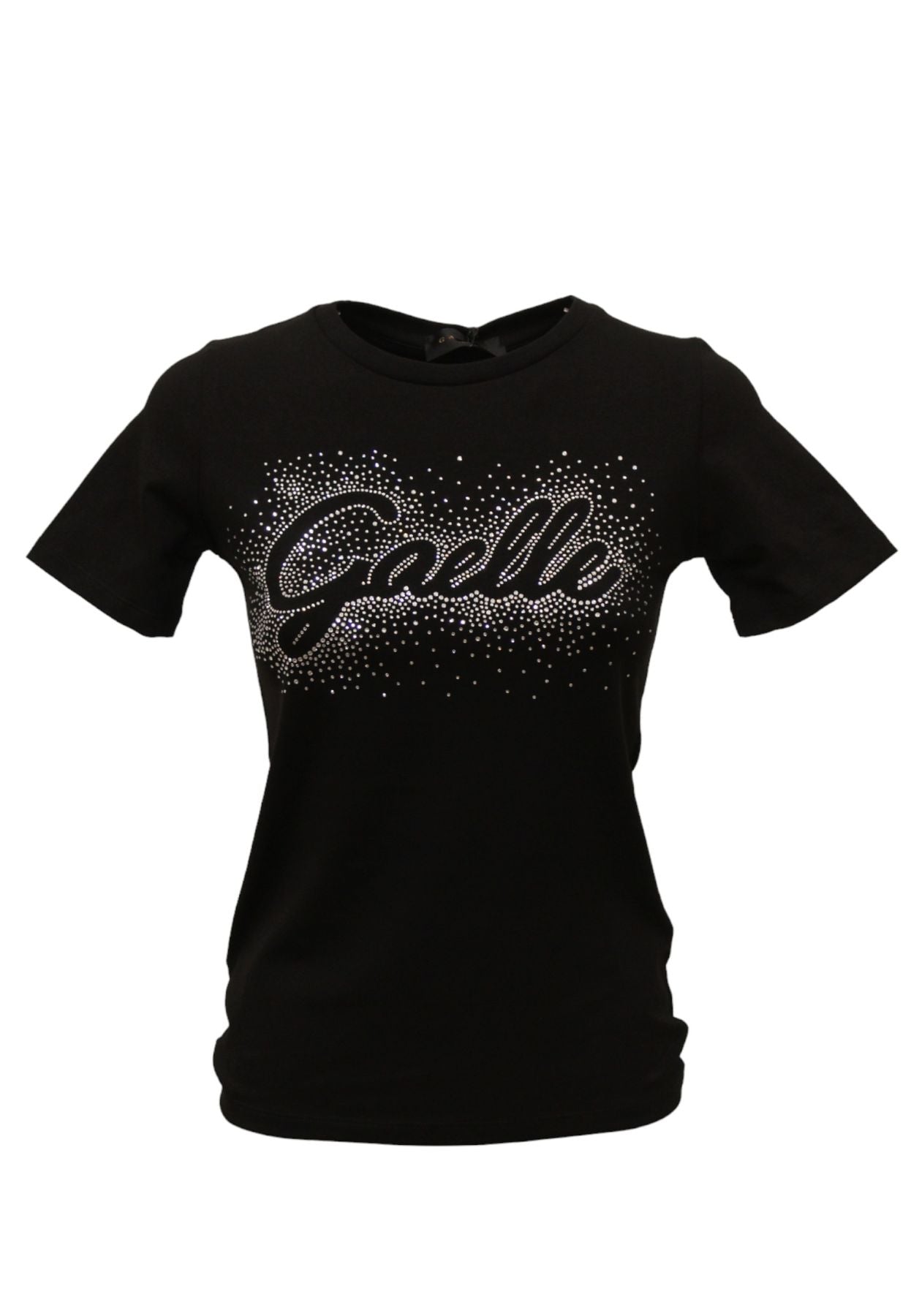 T-Shirt Manica Corta Donna Gaelle In Bielastico Con Personalizzazione In Strass GAABW00702