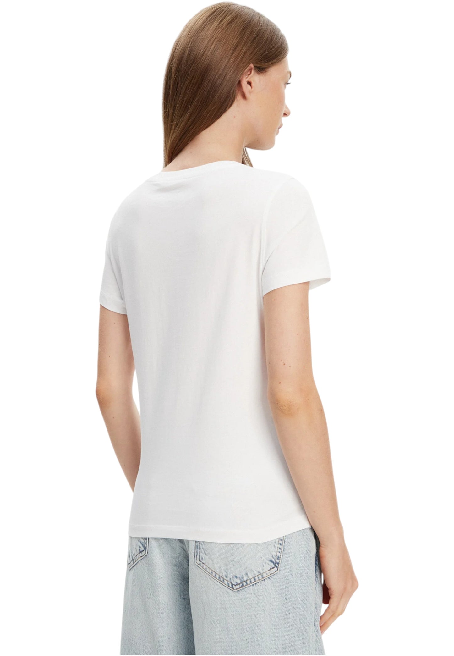 T-Shirt Manica Corta Donna Guess Pearls Love Triangle W5YI40I3Z14