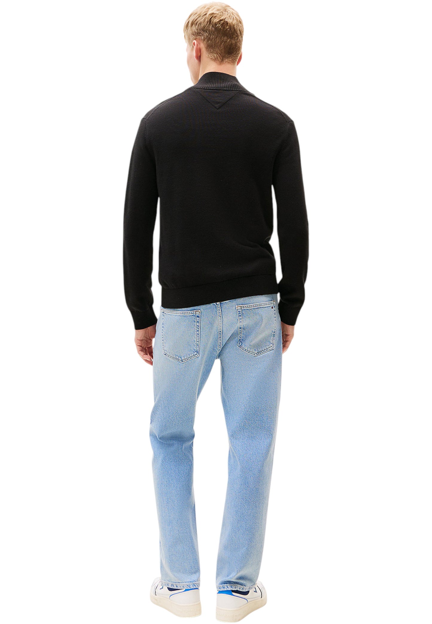 Maglione Collo Alto Uomo Tommy Jeans Con Mezza Zip Tjm Slm Essential Light DM0DM21654