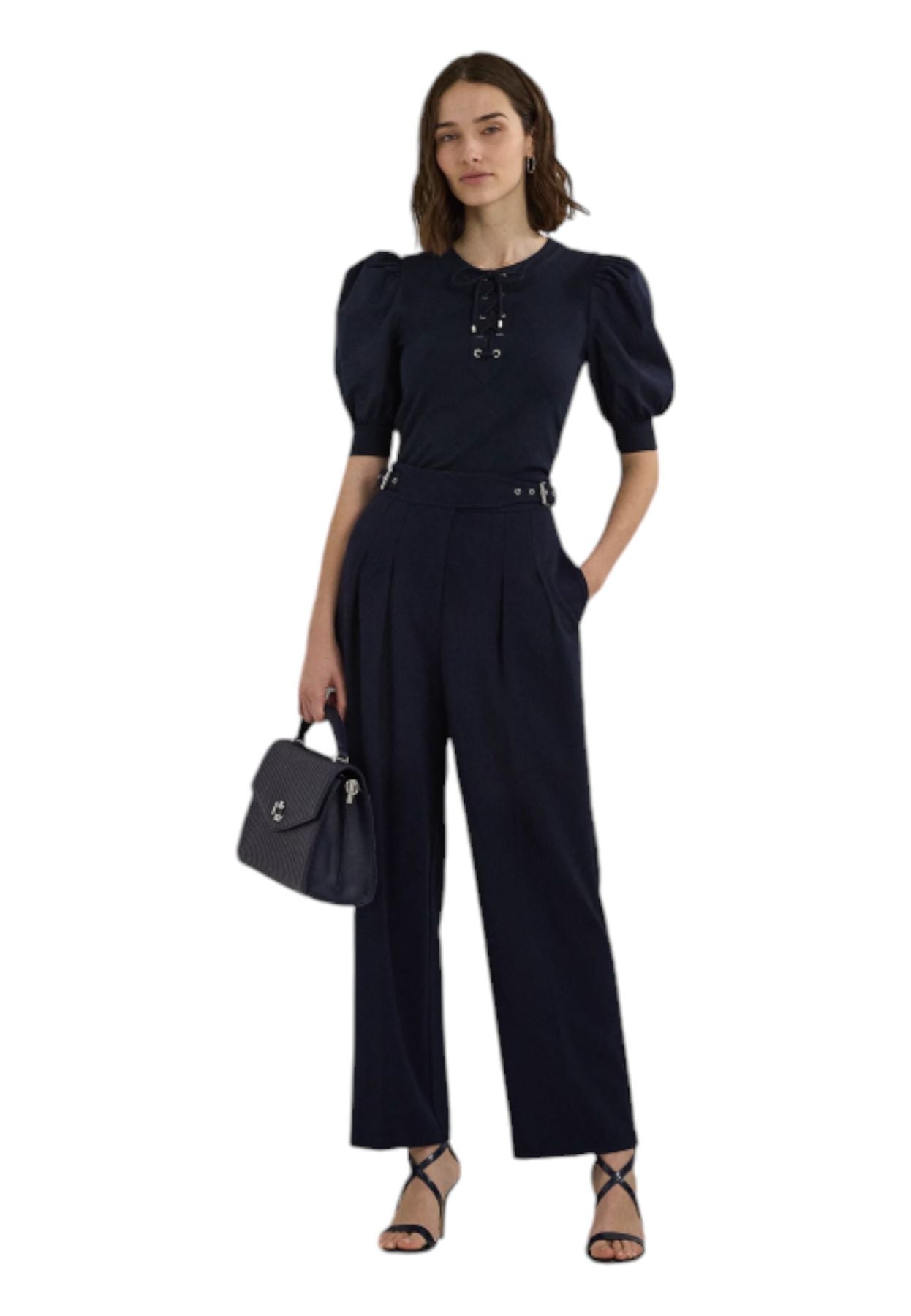 Pantaloni Donna Lauren Ralph Lauren Plissettati Cropped Zattary 200909227