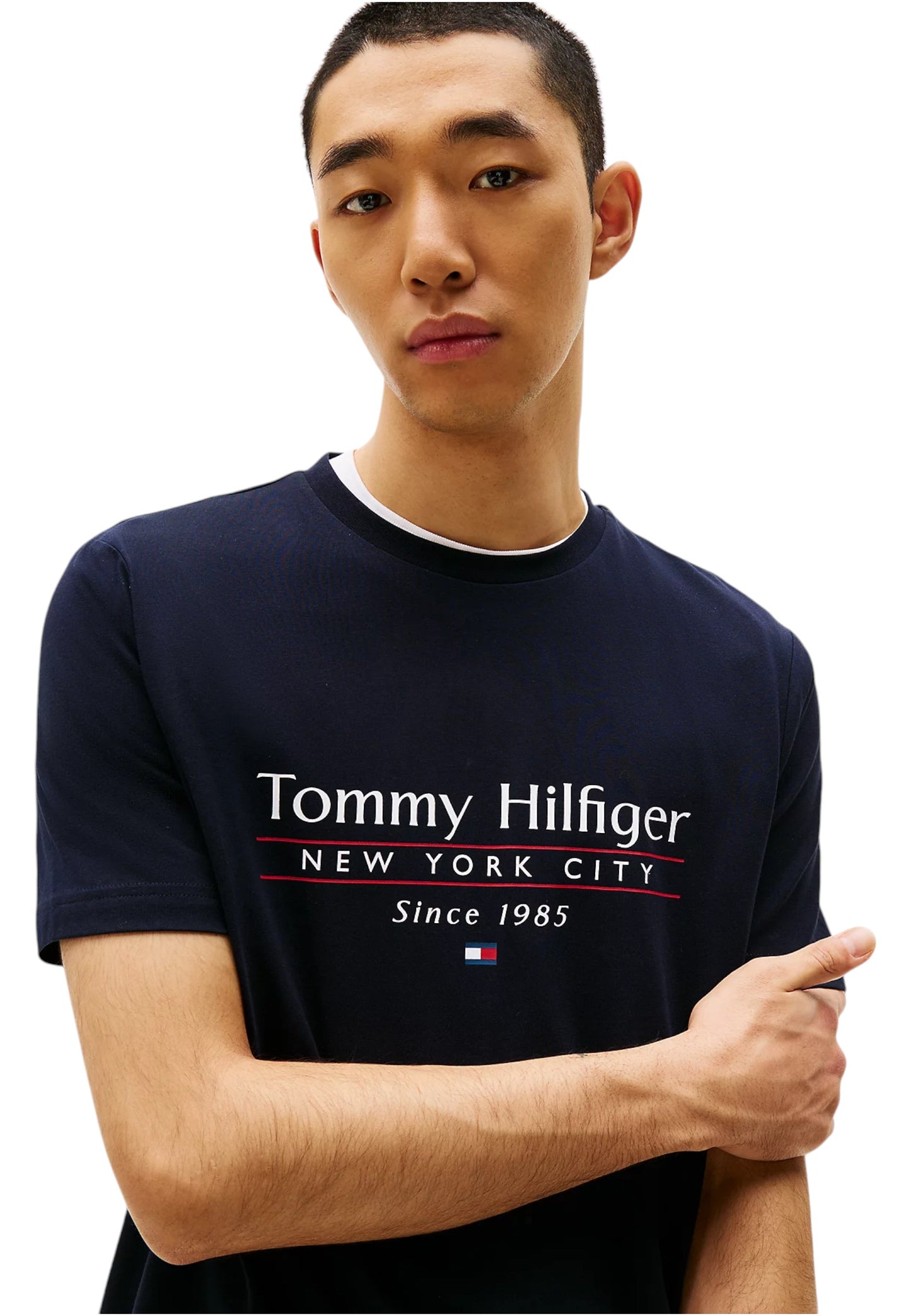 T-Shirt Manica Corta Uomo Tommy Hilfiger  Hilfiger Center Stack