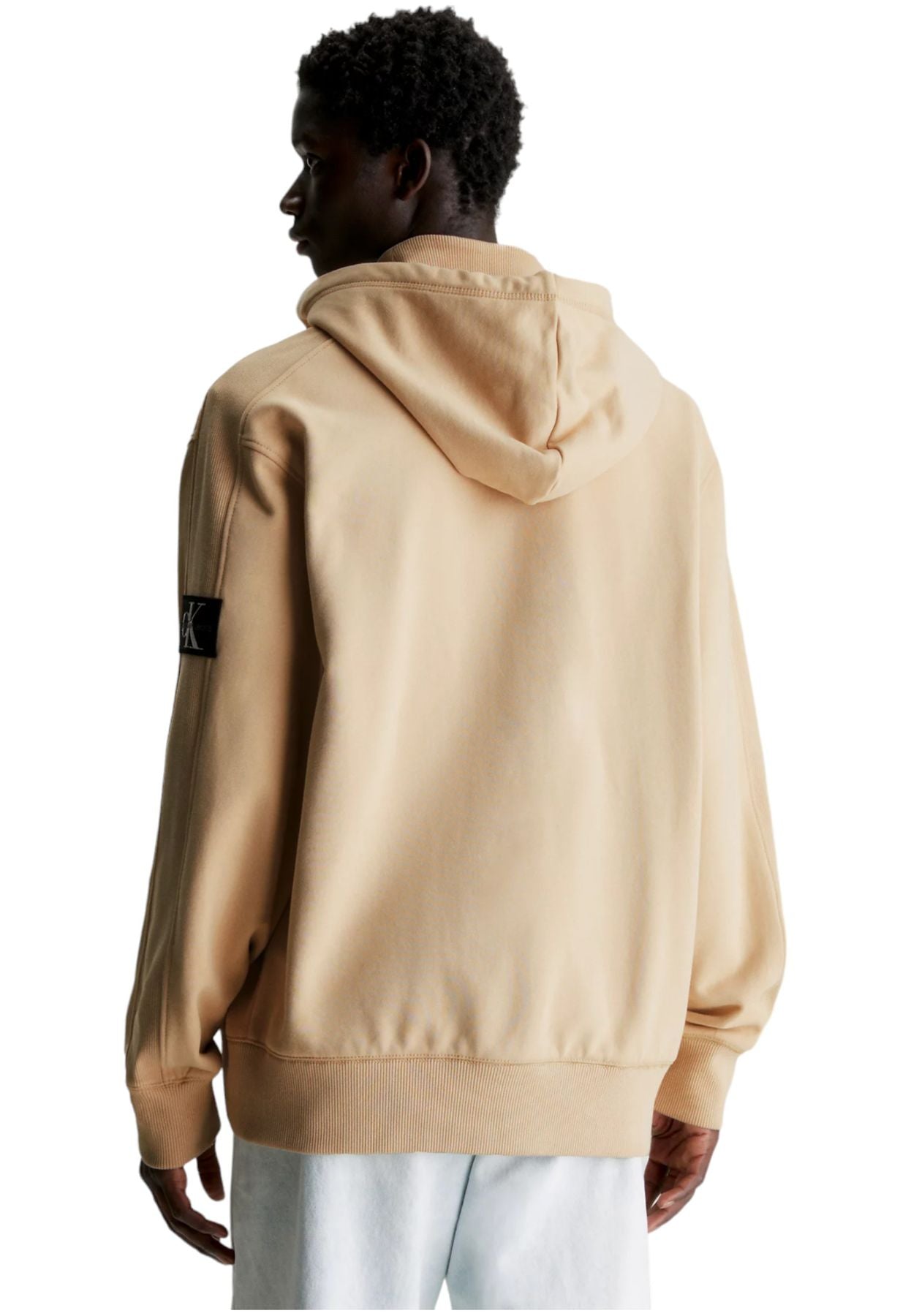 Felpa Con Zip Uomo Calvin klein Jeans Con Cappuccio Badge Hwk J30J324956