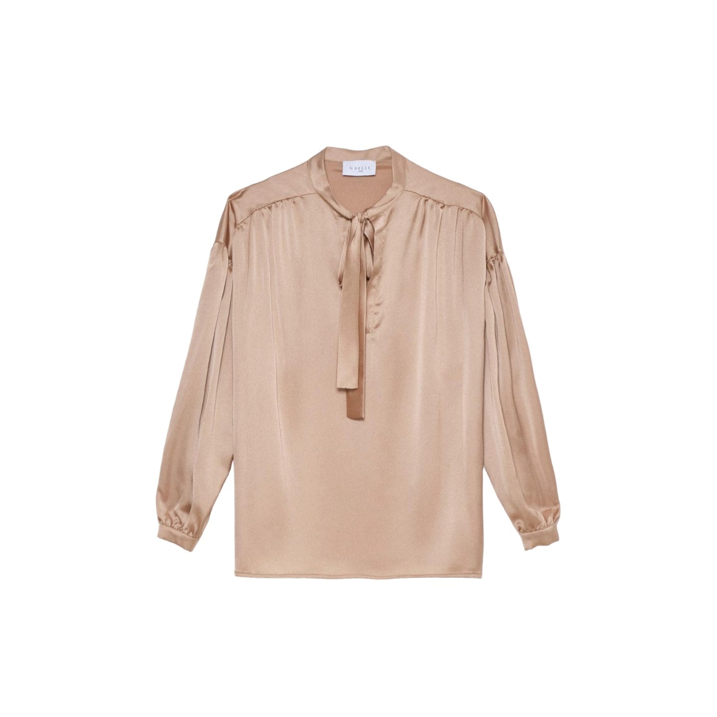 Blusa Manica lunga Donna Gaelle In Raso Con Scollo A V E Flag Logato GBDP16028
