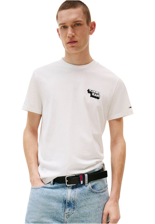 T-Shirt Manica Corta Uomo Tommy Jeans  Tjm Slim Stack Logo DM0DM21539