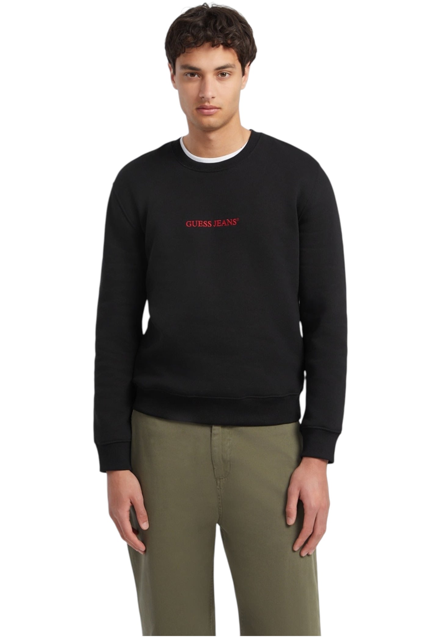 Felpa A Girocollo Uomo Guess Gj Slim Logo Emb M4YQ19K9V31