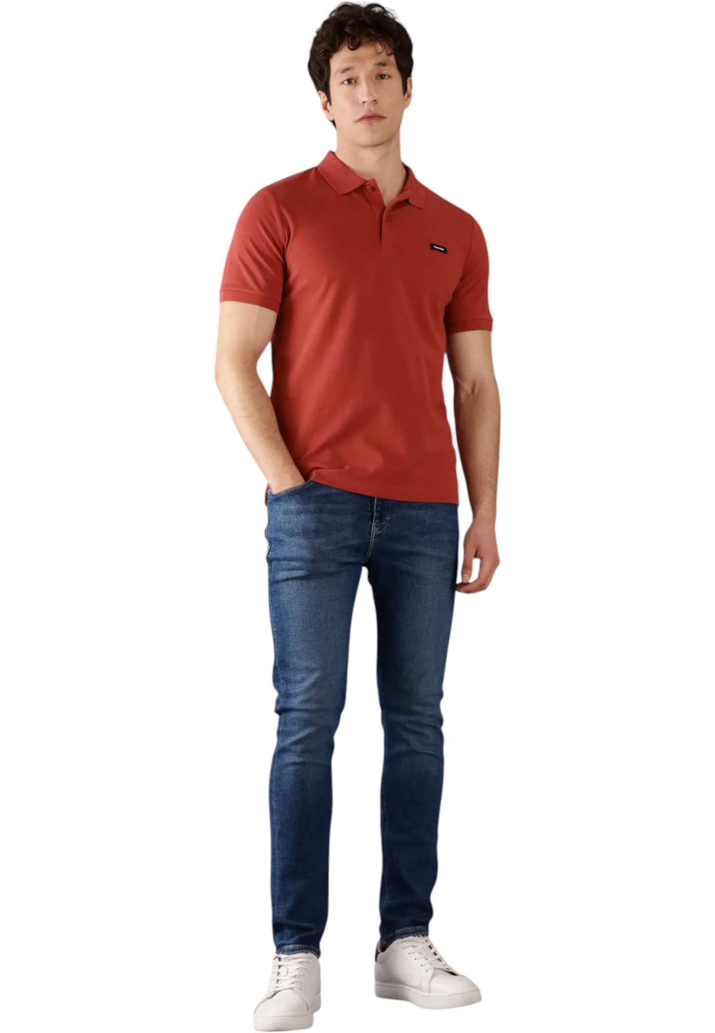 Polo Manica Corta Uomo Calvin klein  Stretch Pique Slim