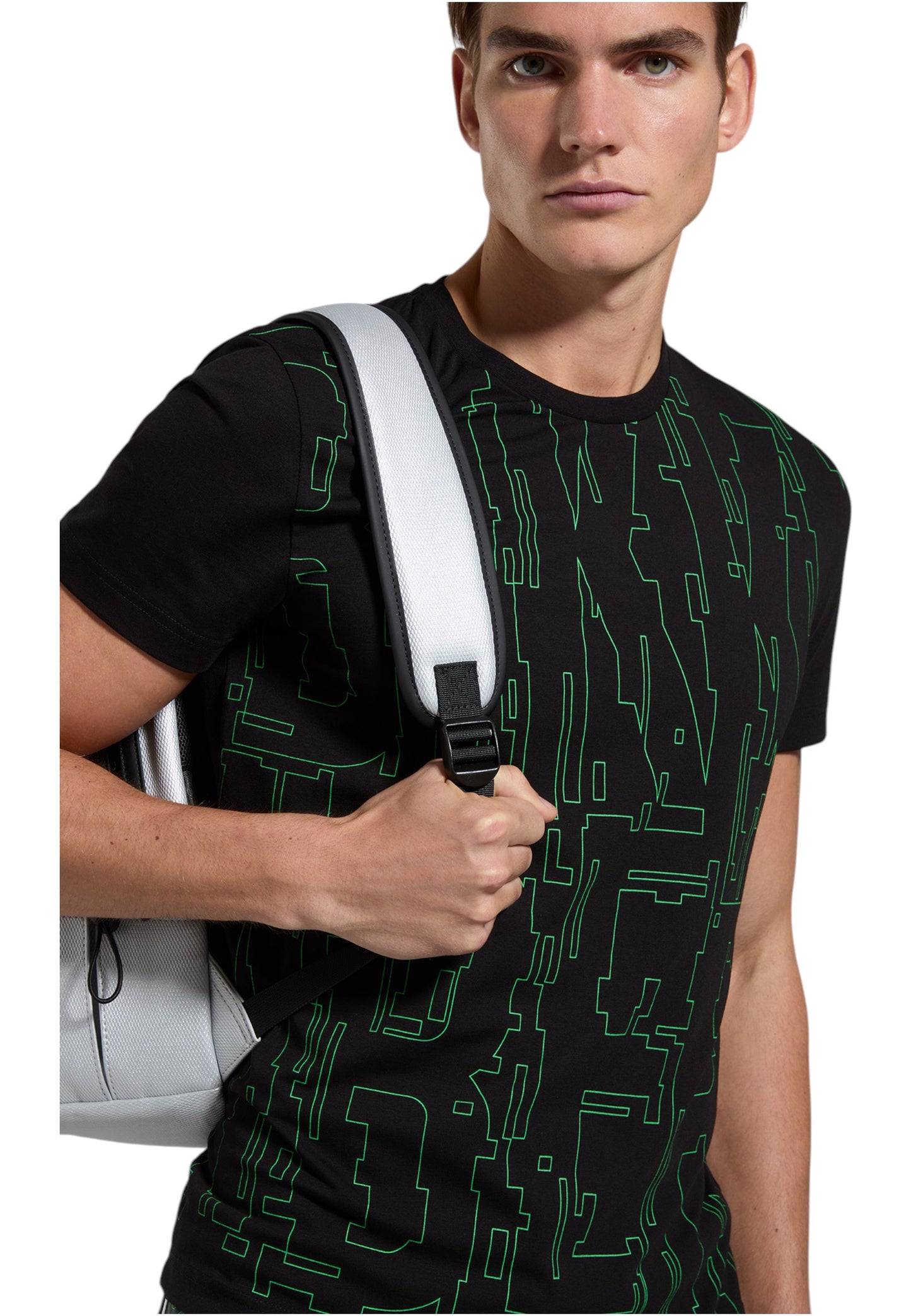 T-Shirt Manica Corta Uomo Bikkembergs Stampa Optical