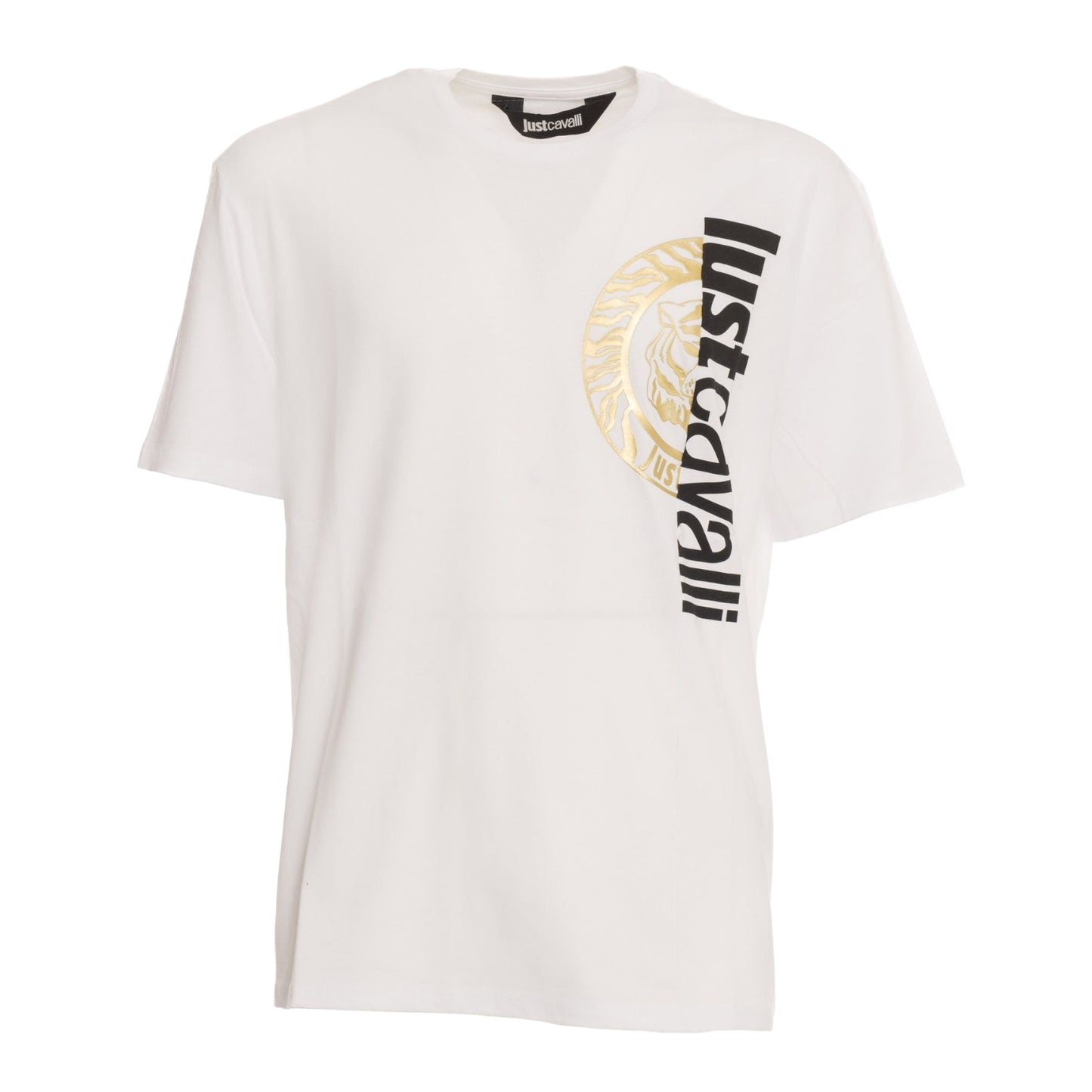 T-Shirt Manica Corta Uomo Just Cavalli 74Mm600 R T Round Split Logo 74OBHF05CJ200