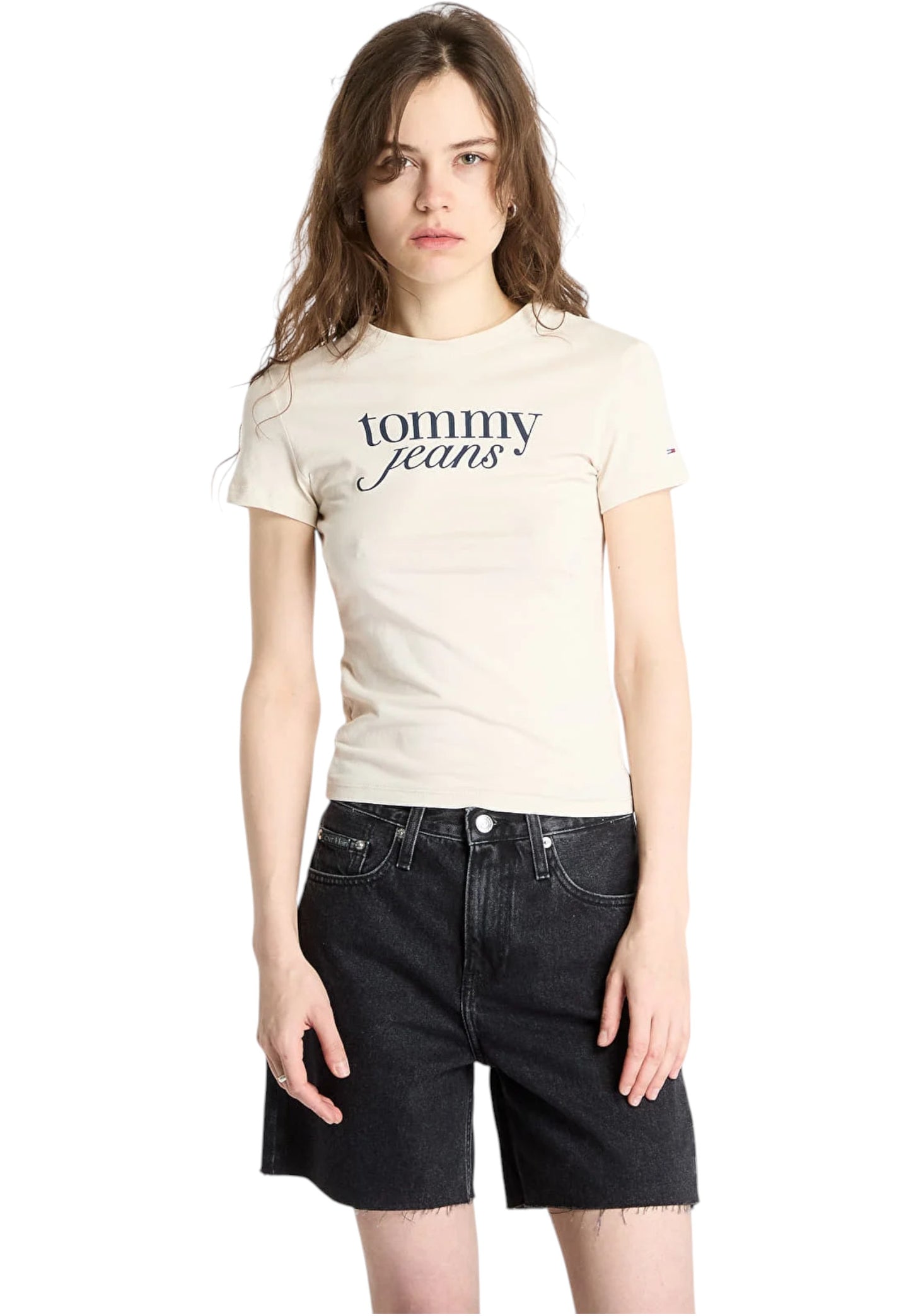 T-Shirt Manica Corta Donna Tommy Jeans  Tjw Slim Essential L