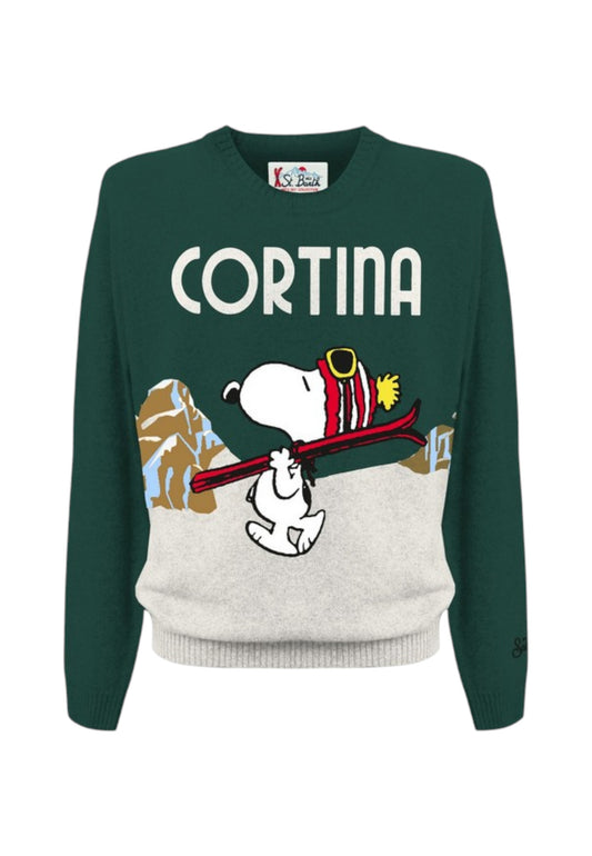 Maglione A Girocollo Uomo Mc2 Saint Barth Snoopy Cortina Heron C HER0011